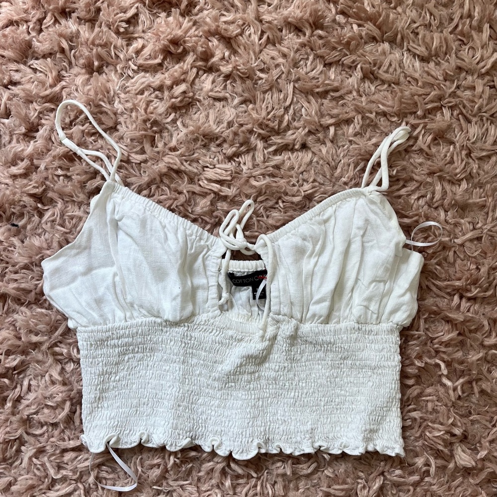 White Crop Top